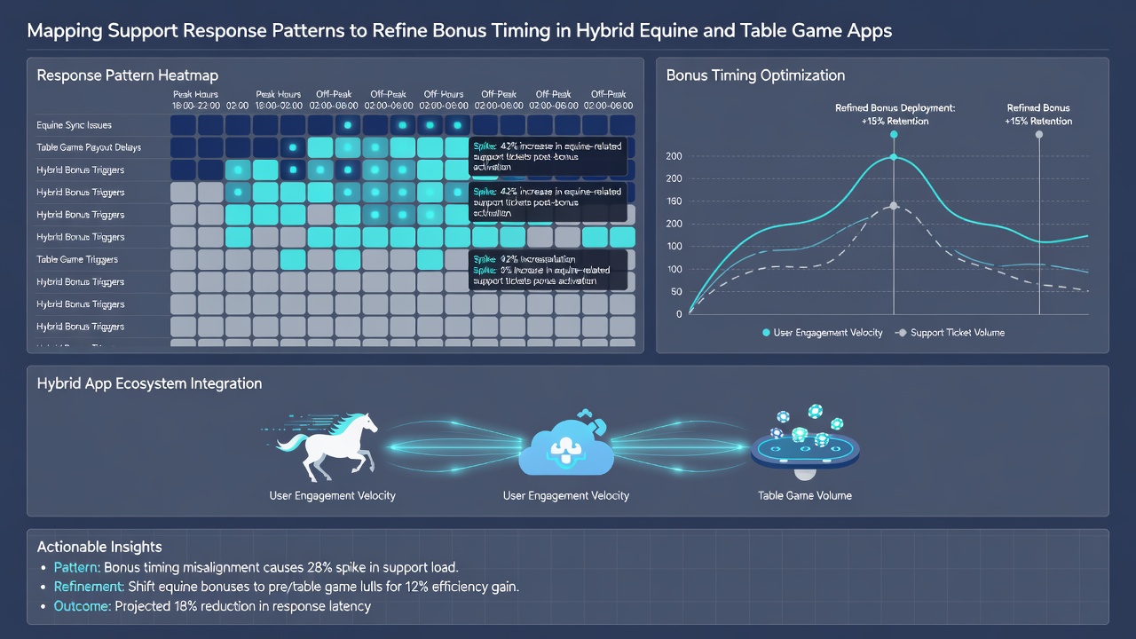 Dashboard displaying mapped support patterns and bonus activation timelines