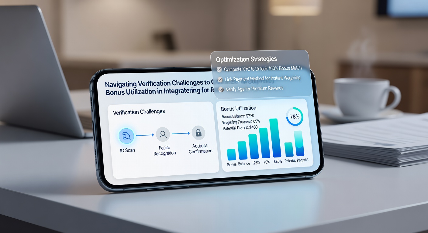 User reviewing verification status on a mobile betting app dashboard with progress indicators