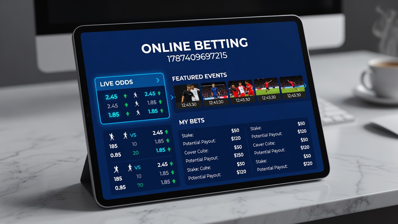 Close-up of a smartphone displaying real-time betting odds and account verification status